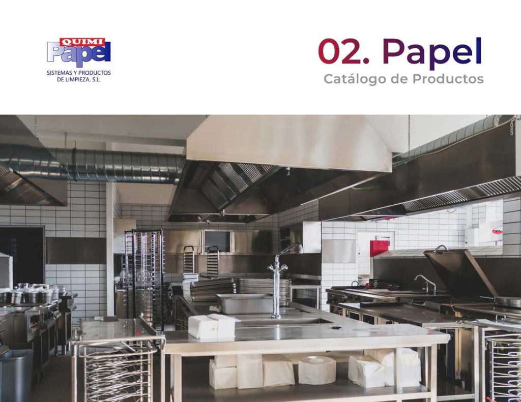 Portada del catálogo de productos de papel